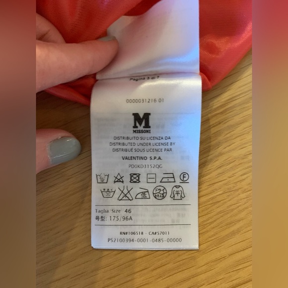 M Missoni Bright Pink-Orange Midi Dress - Picture 9 of 9